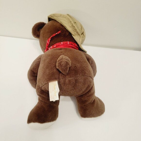 Vtg Brown Teddy Bear Forest Ranger "You're a Keeper" Dan Dee Heart Plush Toy - Picture 5 of 5